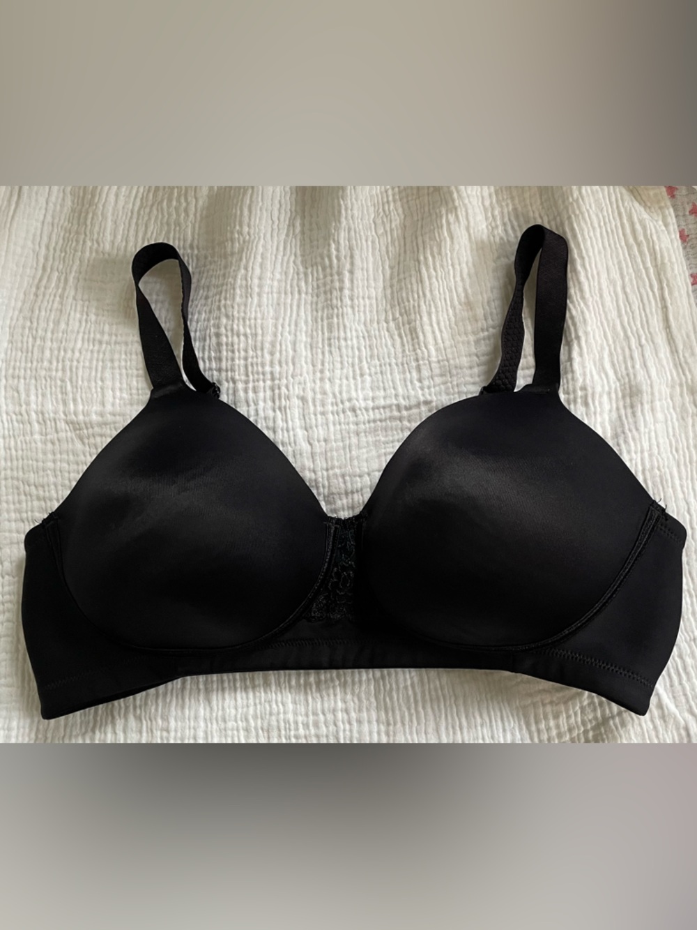 Vanity Fair 38C Bra Black Sexy Invisible Push Up Comfort